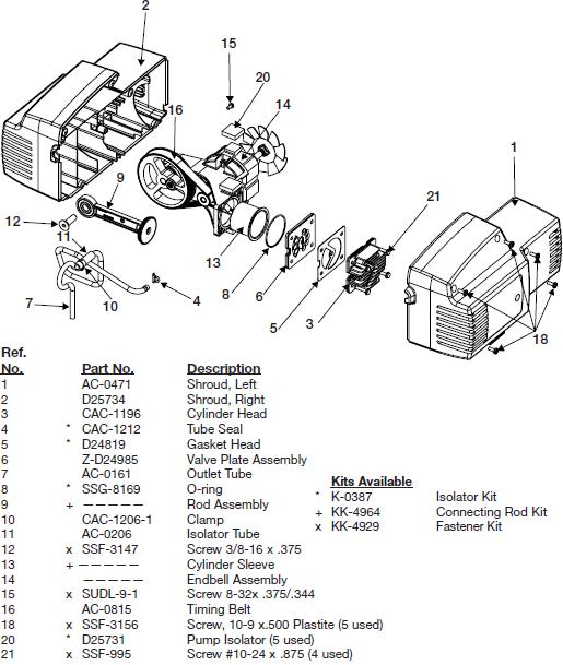 Devilbiss CP503-1 Pump Breakdown